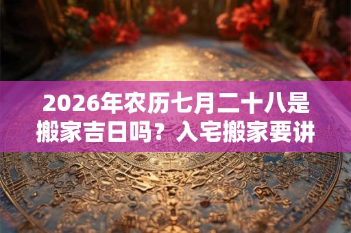 2026年农历七月二十八是搬家吉日吗？入宅搬家要讲究什么禁忌
