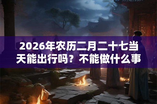 2026年农历二月二十七当天能出行吗？不能做什么事？