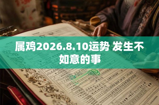 属鸡2026.8.10运势 发生不如意的事