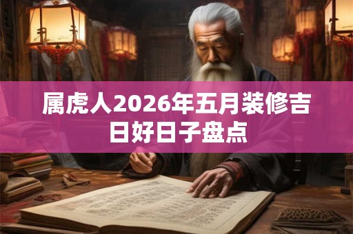 属虎人2026年五月装修吉日好日子盘点