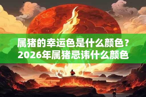 属猪的幸运色是什么颜色？2026年属猪忌讳什么颜色？