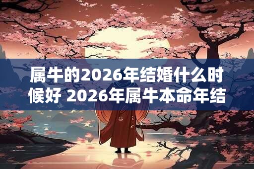 属牛的2026年结婚什么时候好 2026年属牛本命年结婚吉日