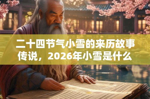 二十四节气小雪的来历故事传说，2026年小雪是什么时候？