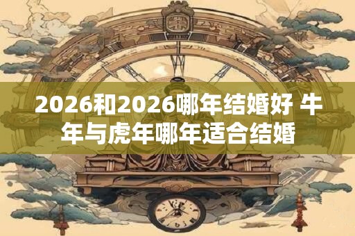 2026和2026哪年结婚好 牛年与虎年哪年适合结婚