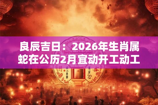 良辰吉日：2026年生肖属蛇在公历2月宜动开工动工吉利好日子