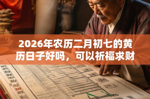 2026年农历二月初七的黄历日子好吗，可以祈福求财吗？