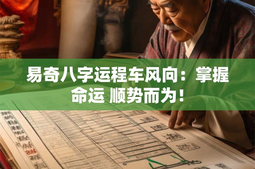 易奇八字运程车风向：掌握命运 顺势而为！