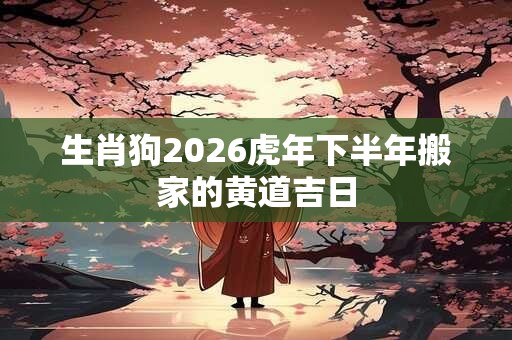 生肖狗2026虎年下半年搬家的黄道吉日