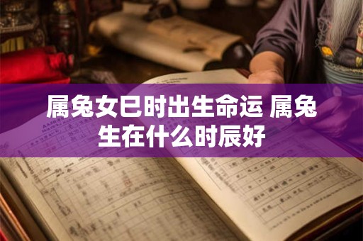 属兔女巳时出生命运 属兔生在什么时辰好