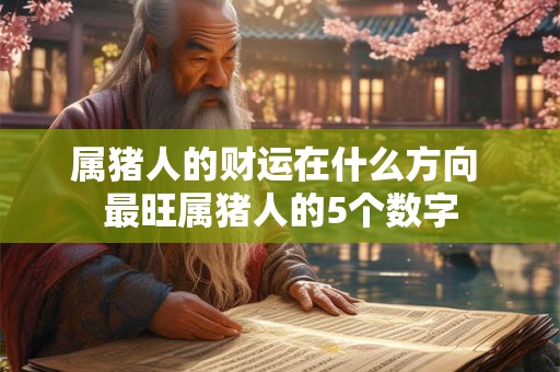 属猪人的财运在什么方向 最旺属猪人的5个数字