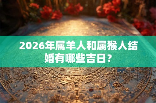 2026年属羊人和属猴人结婚有哪些吉日？