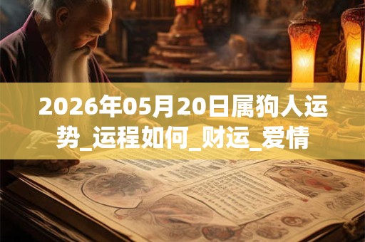 2026年05月20日属狗人运势_运程如何_财运_爱情