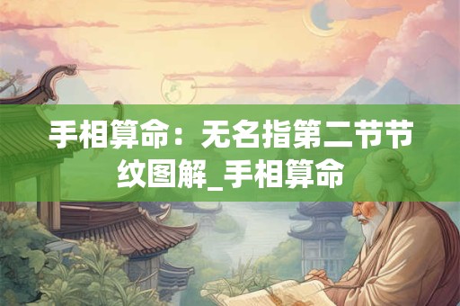 手相算命：无名指第二节节纹图解_手相算命