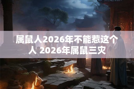 属鼠人2026年不能惹这个人 2026年属鼠三灾