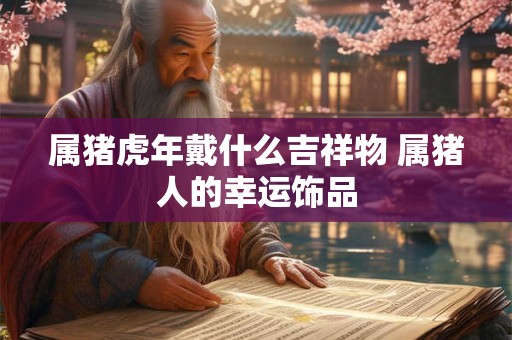 属猪虎年戴什么吉祥物 属猪人的幸运饰品