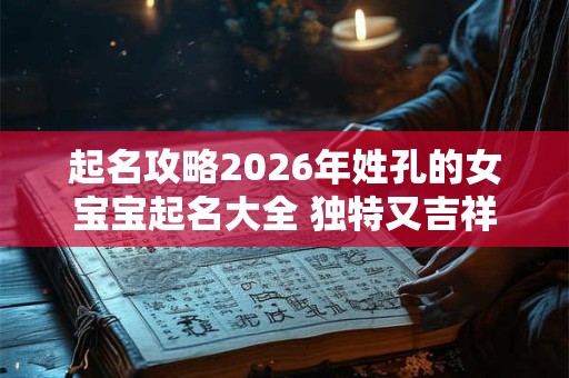 起名攻略2026年姓孔的女宝宝起名大全 独特又吉祥！