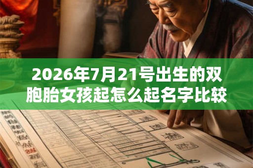 2026年7月21号出生的双胞胎女孩起怎么起名字比较好