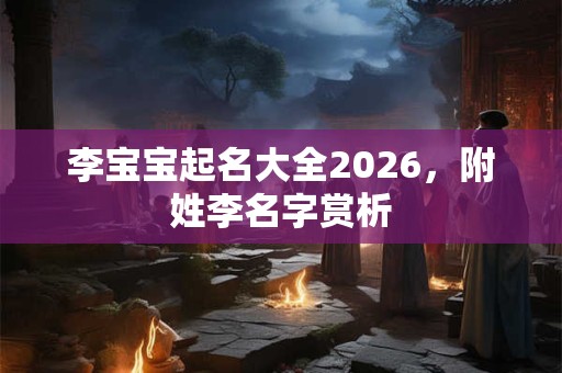李宝宝起名大全2026，附姓李名字赏析