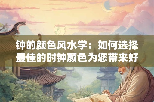 钟的颜色风水学：如何选择最佳的时钟颜色为您带来好运