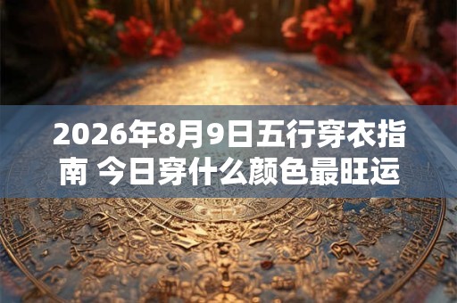 2026年8月9日五行穿衣指南 今日穿什么颜色最旺运