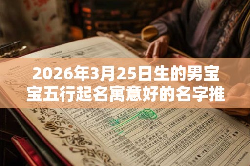 2026年3月25日生的男宝宝五行起名寓意好的名字推荐