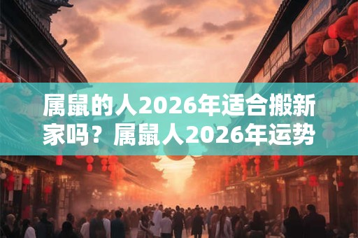 属鼠的人2026年适合搬新家吗？属鼠人2026年运势如何？