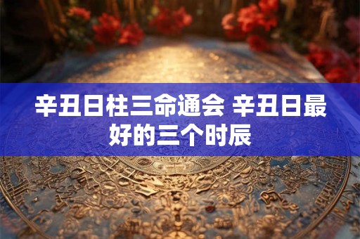 辛丑日柱三命通会 辛丑日最好的三个时辰
