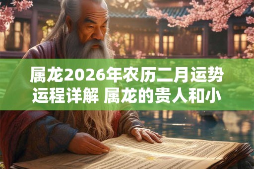属龙2026年农历二月运势运程详解 属龙的贵人和小人是谁