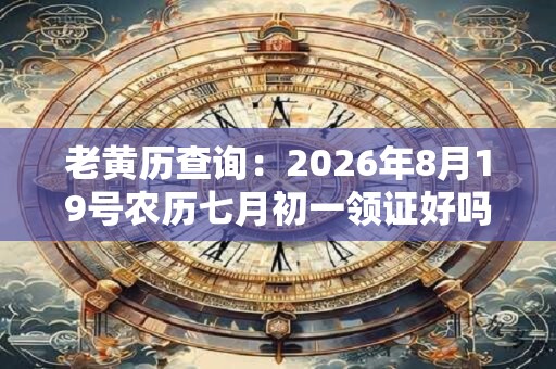 老黄历查询：2026年8月19号农历七月初一领证好吗