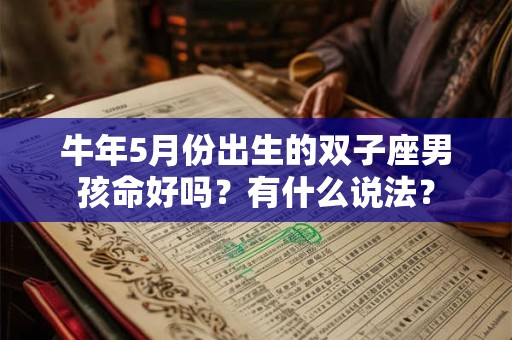 牛年5月份出生的双子座男孩命好吗？有什么说法？