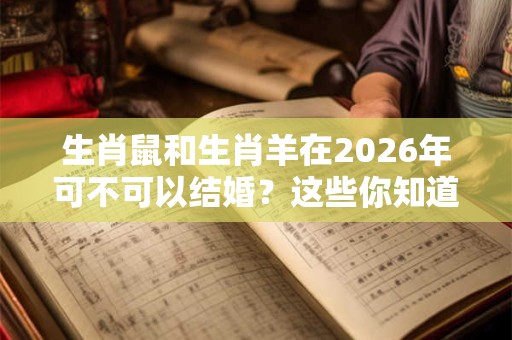 生肖鼠和生肖羊在2026年可不可以结婚？这些你知道吗？