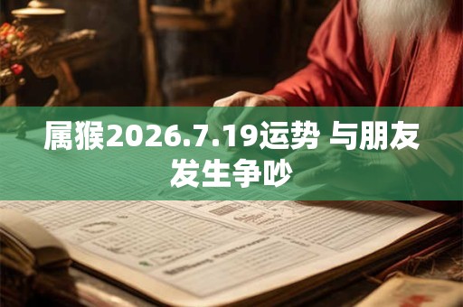 属猴2026.7.19运势 与朋友发生争吵