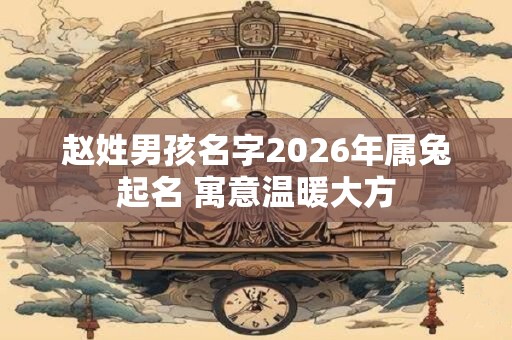 赵姓男孩名字2026年属兔起名 寓意温暖大方