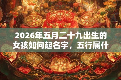 2026年五月二十九出生的女孩如何起名字，五行属什么