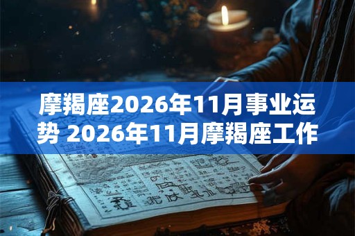 摩羯座2026年11月事业运势 2026年11月摩羯座工作运程详解 摩羯座2026年11月事业运势 2026年11月摩羯座工作运程详解