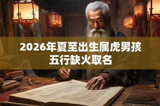 2026年夏至出生属虎男孩五行缺火取名