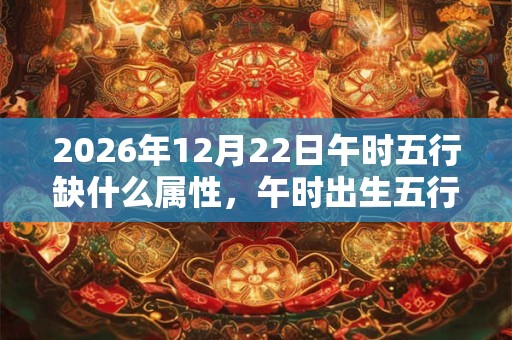 2026年12月22日午时五行缺什么属性，午时出生五行缺什么