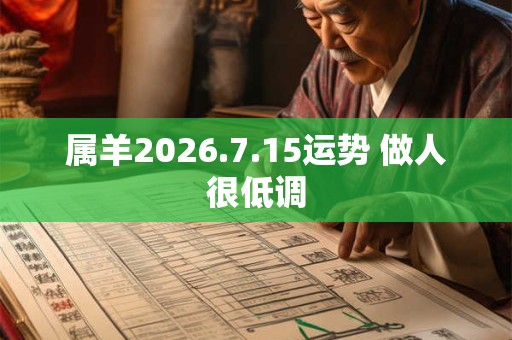 属羊2026.7.15运势 做人很低调