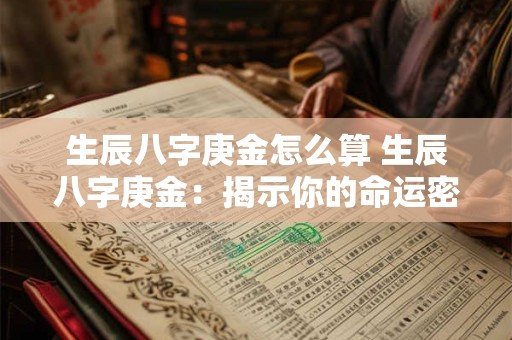 生辰八字庚金怎么算 生辰八字庚金：揭示你的命运密码