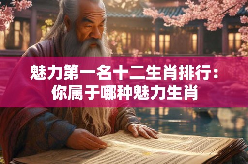 魅力第一名十二生肖排行：你属于哪种魅力生肖