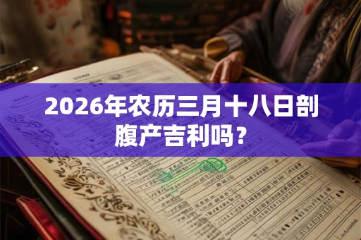 2026年农历三月十八日剖腹产吉利吗？