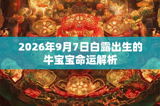 2026年9月7日白露出生的牛宝宝命运解析