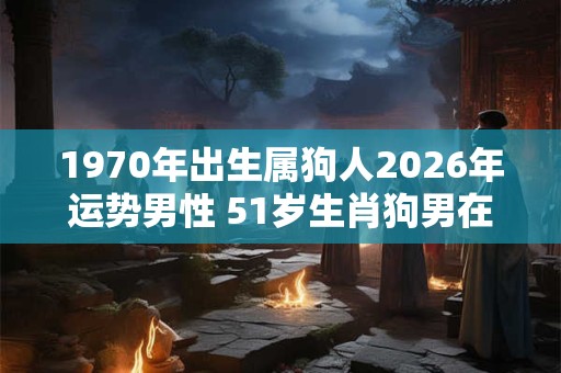 1970年出生属狗人2026年运势男性 51岁生肖狗男在2026年运气如何