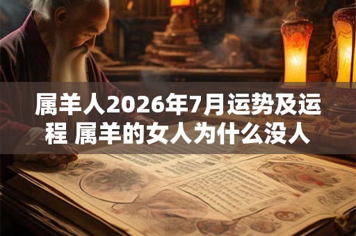 属羊人2026年7月运势及运程 属羊的女人为什么没人敢娶