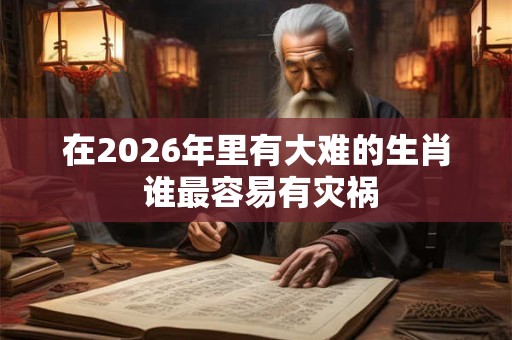 在2026年里有大难的生肖 谁最容易有灾祸