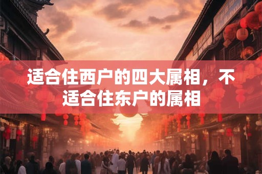 适合住西户的四大属相，不适合住东户的属相