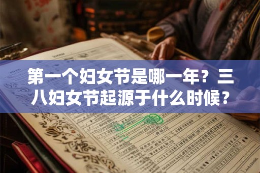 第一个妇女节是哪一年？三八妇女节起源于什么时候？