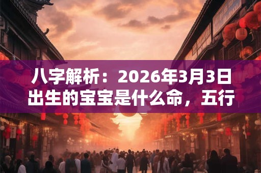 八字解析：2026年3月3日出生的宝宝是什么命，五行缺什么