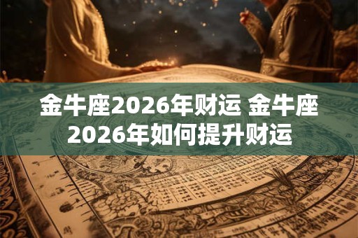 金牛座2026年财运 金牛座2026年如何提升财运