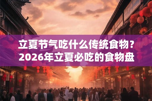 立夏节气吃什么传统食物？2026年立夏必吃的食物盘点！